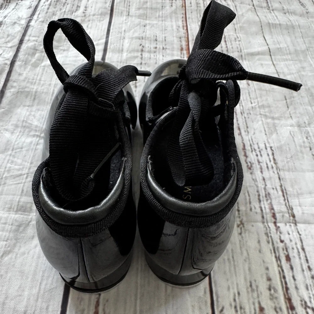 Weissman Black Patent Tap Shoes Size 8.5 Girls Dance Shoes